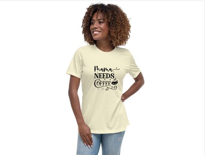 Mama Needs Coffee-Women's Relaxed Cotton T-Shirt - image6